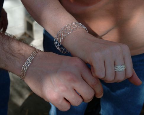 Bracelets and a ring.