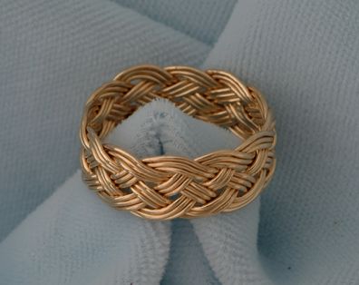 5x12 tripled solid yellow 18K gold