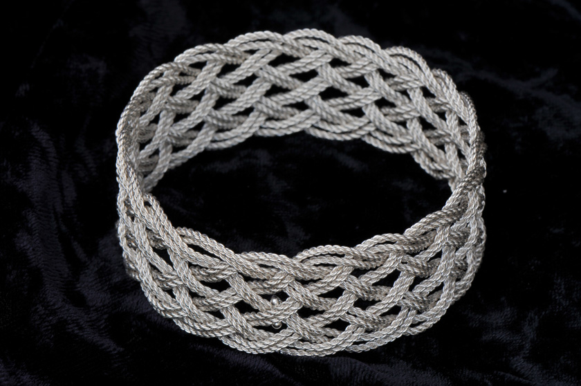 7x19 bracelet in fine silver cable