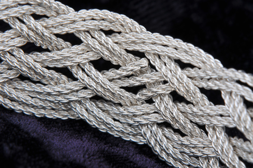 Detail shot of 9 strand cable ends.