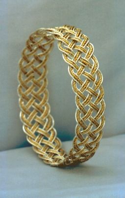 5x29 combination solid silver and twisted 18K gold