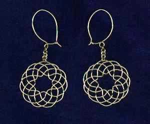 [5x11 earrings, 18K yellow-green gold]