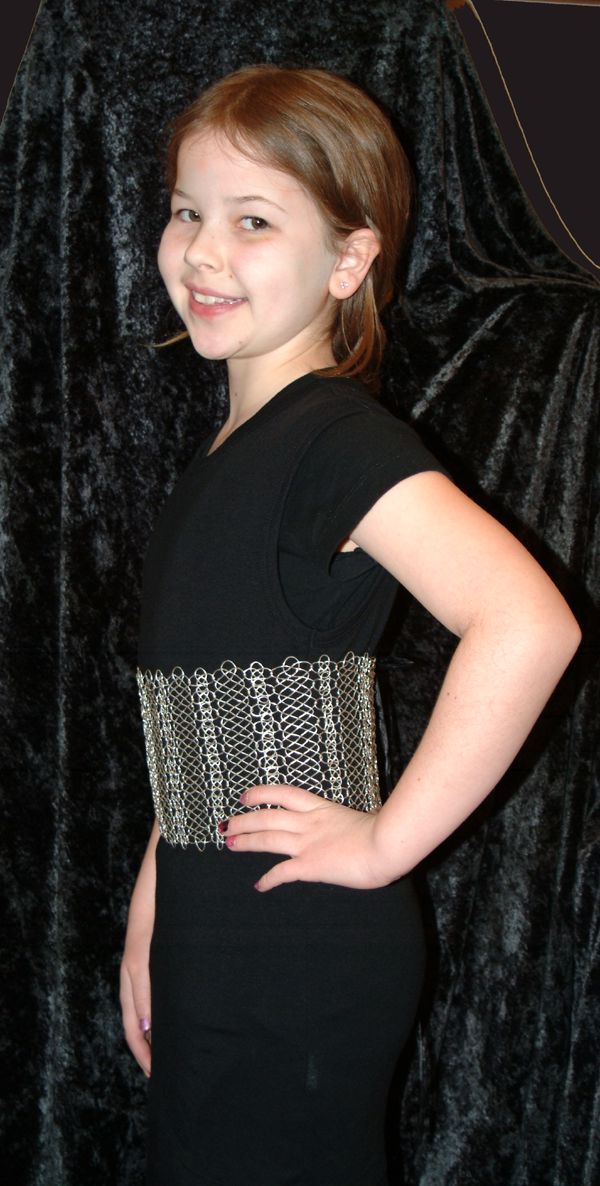 Young girl in corset