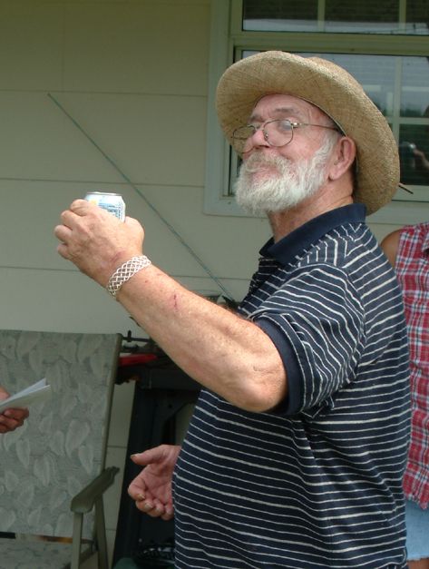 My oldest brother, looking cheerful.