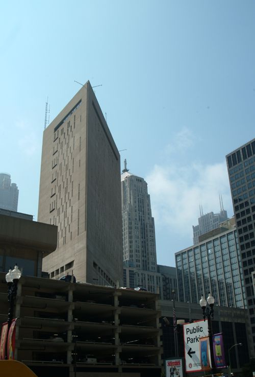 An odd-looking building that I saw while wandering around the Loop in downtown Chicago.