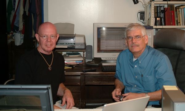 Gary and Loren in the basement.