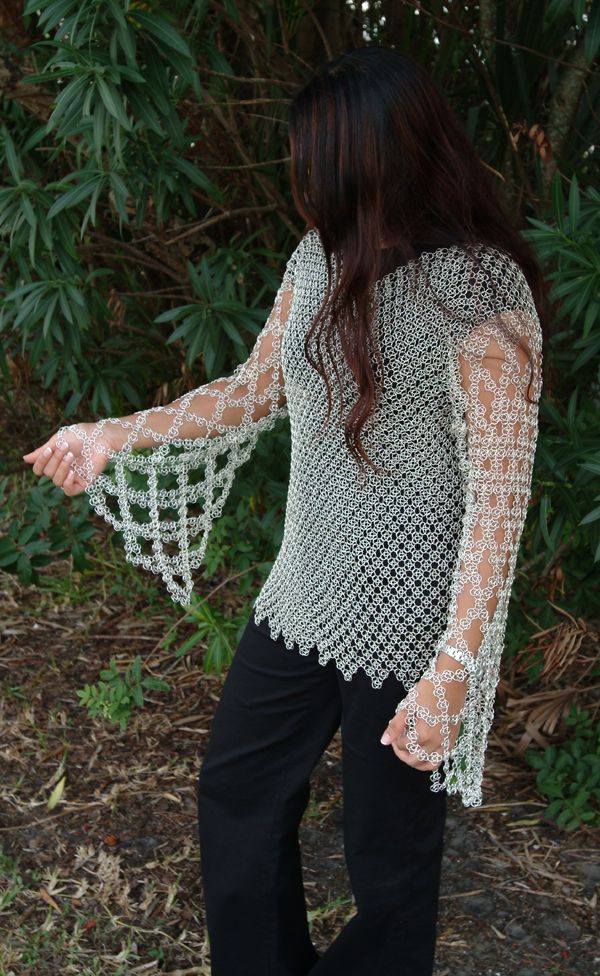 Long sleeved shirt from the side.