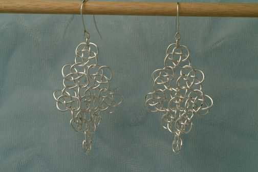 Knotted Chain Mail Earrings