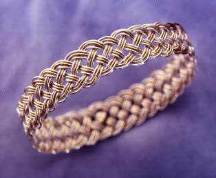 [5x37 bracelet, 18K yellow gold and fine silver]