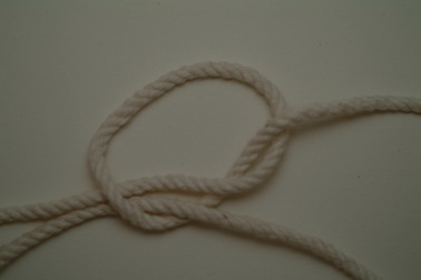 A bend, using two-strand Matthew Walker knots.