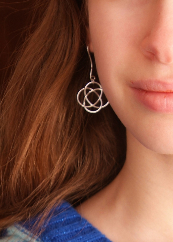 Student-made earring -- nice job!
