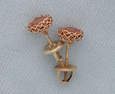 Garnet earrings.